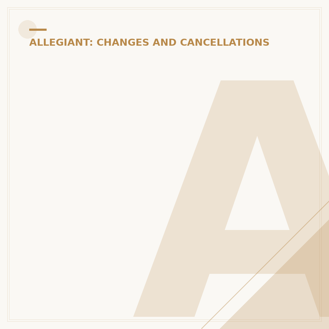 Allegiant Flight Change Fee: What To Expect