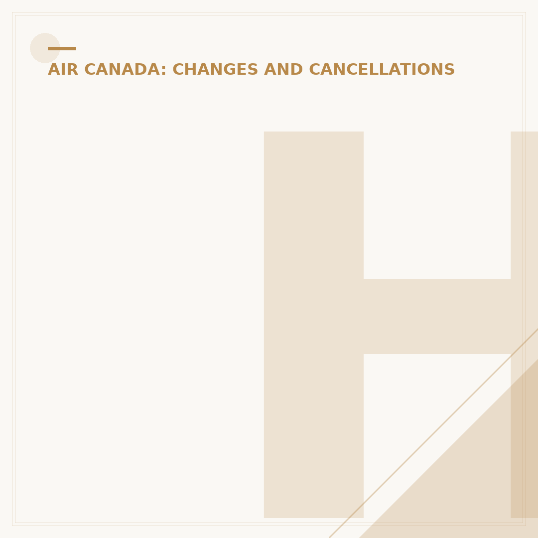 How to Cancel an Air Canada Flight Online