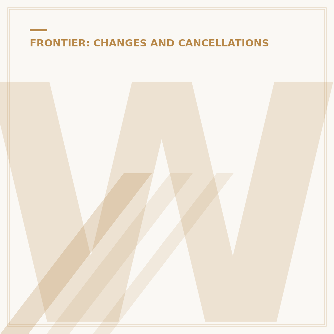 What Does Frontier Do if They Cancel Your Flight?