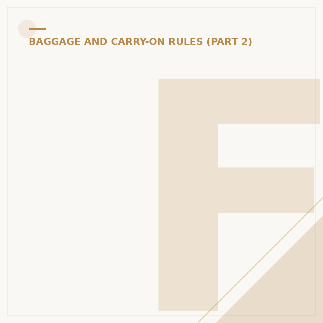 Flight Hand Baggage Size: Know Carry-On Rules