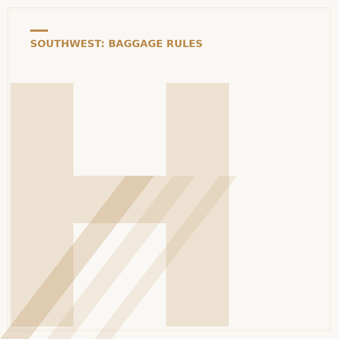 How Many Bags on a Southwest Flight?