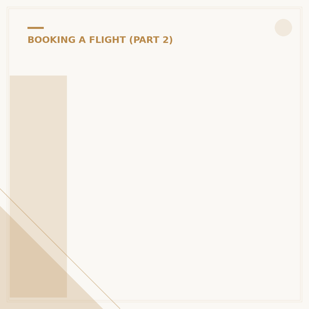 Information Needed When Booking a Flight