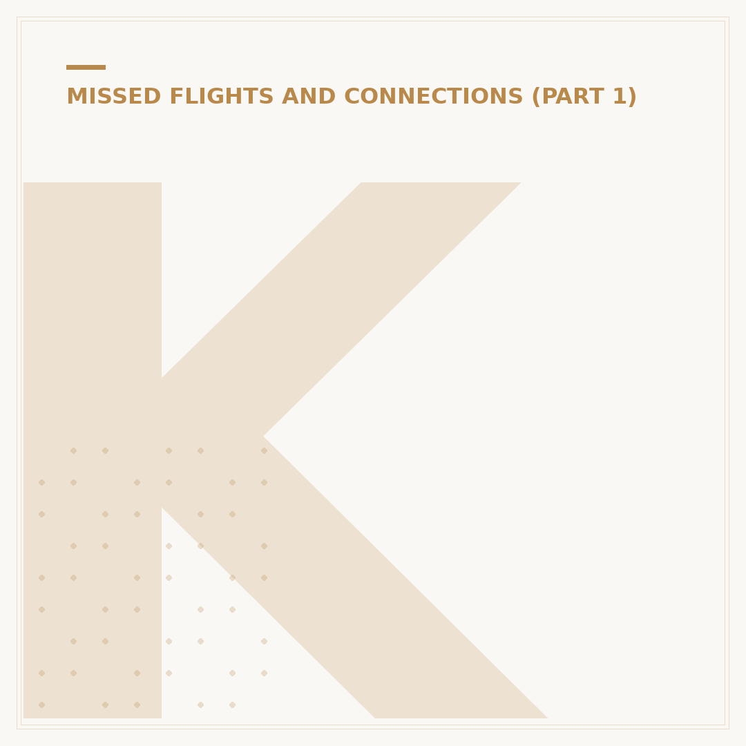KLM: What If I Miss My Connecting Flight?