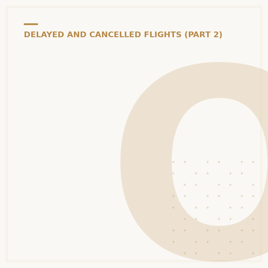 Operational Reasons for Flight Delay: Understanding Causes