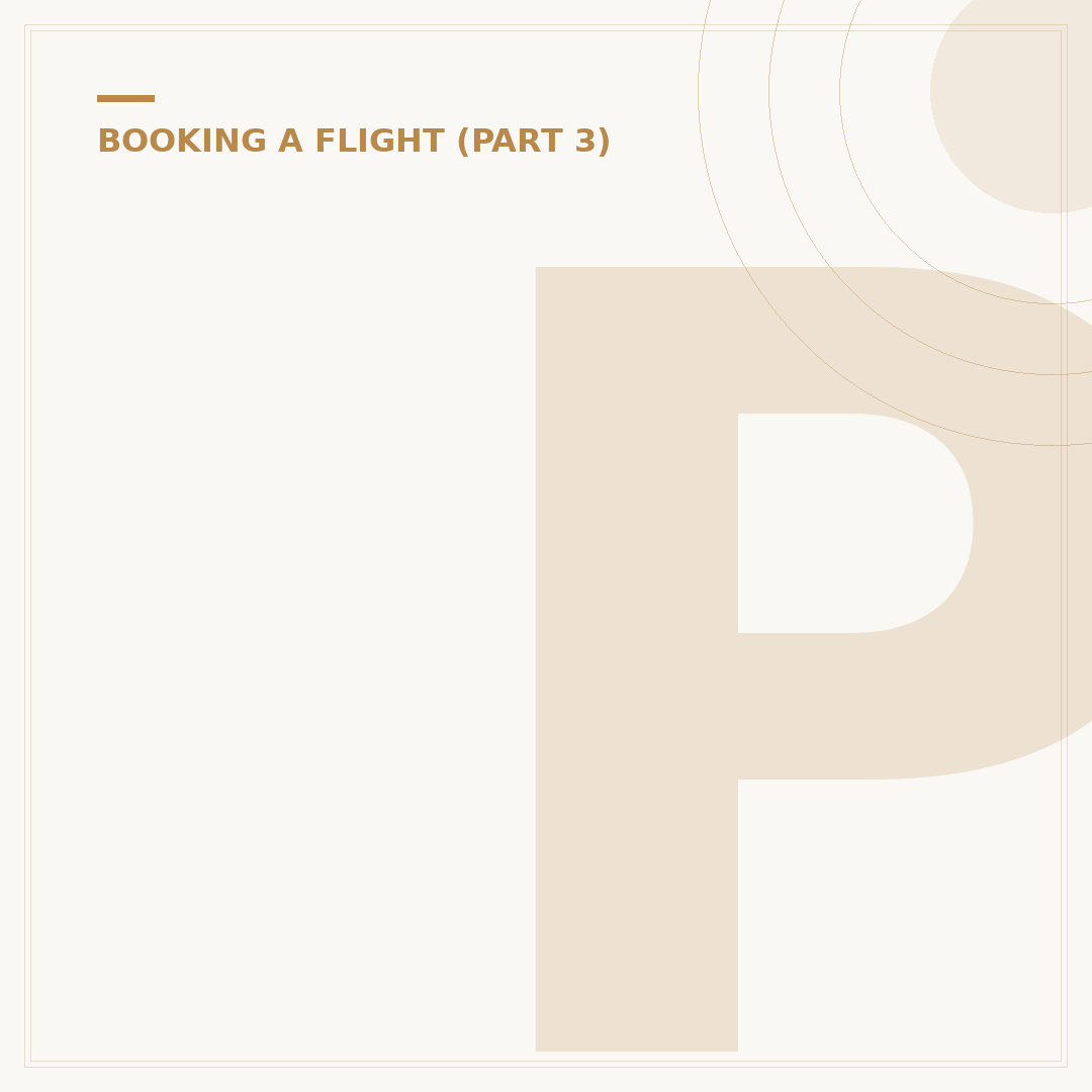 Passenger Information Needed to Book a Flight