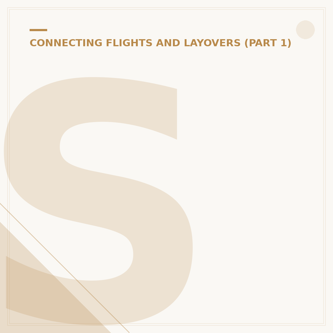 Self Transfer Connecting Flights: What It Means for You