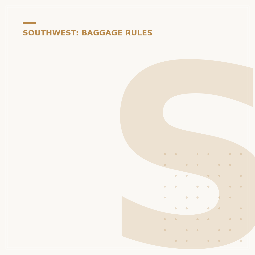 Southwest Flights: Does Carry-On Bag Come Included?
