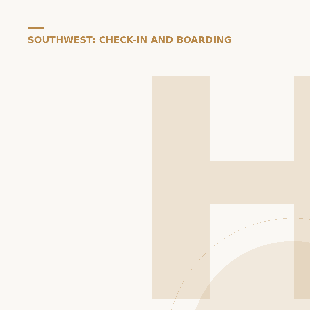 How to Uncheck from a Southwest Flight