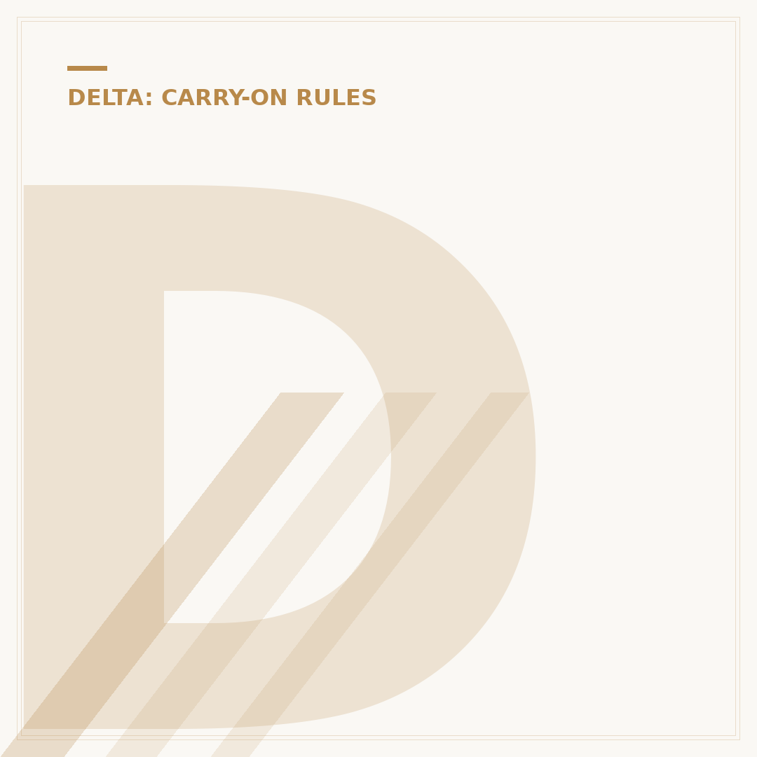 Delta Flight Carry-On: What Can You Bring Aboard?
