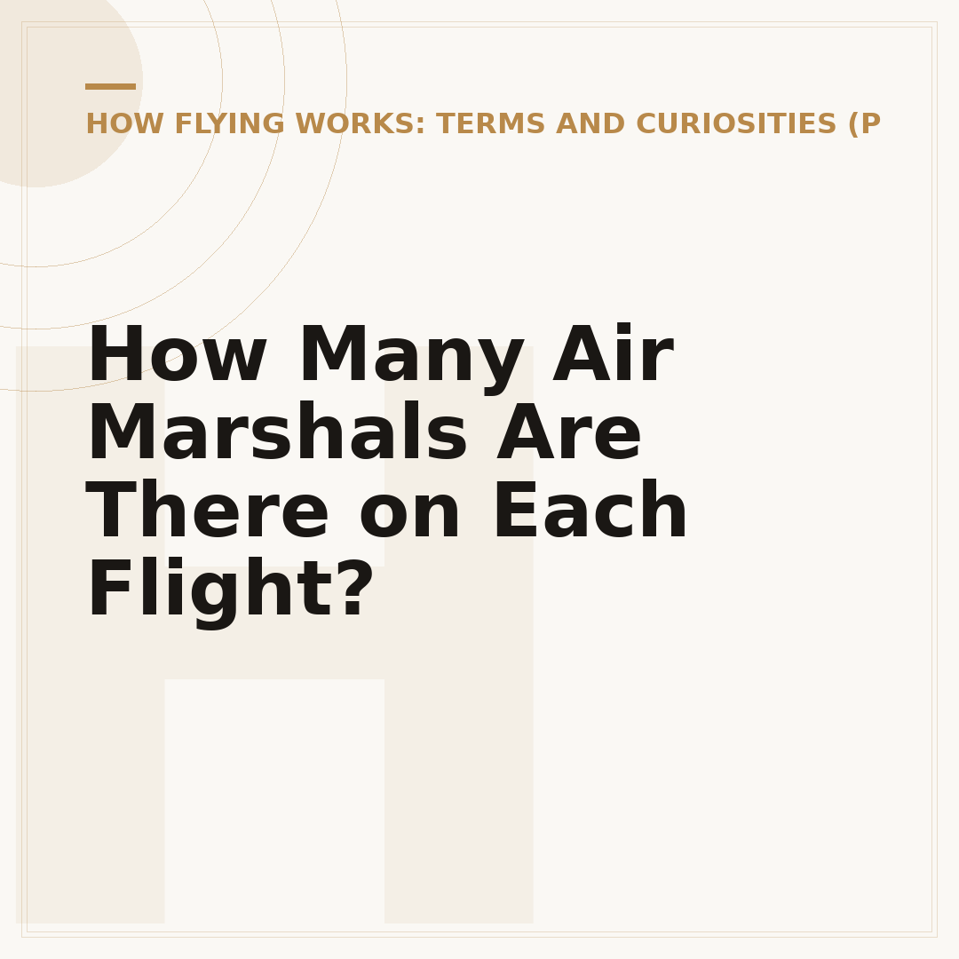How Many Air Marshals Are There on Each Flight?