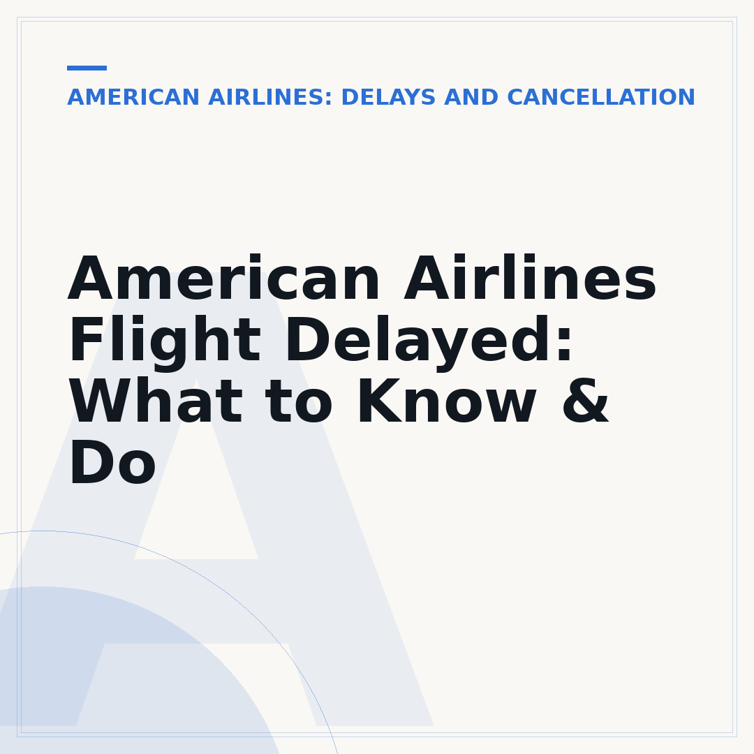 American Airlines Flight Delayed: What to Know & Do