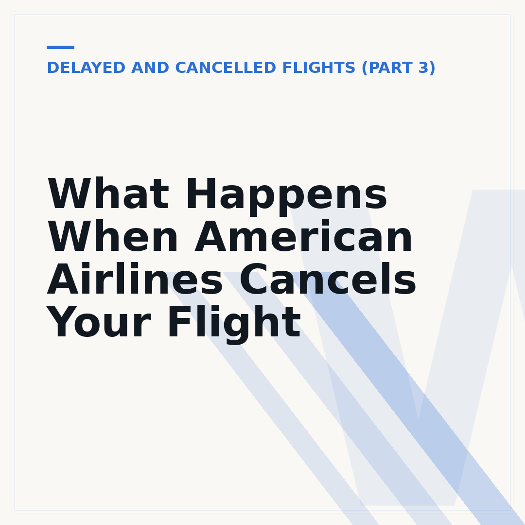 What Happens When American Airlines Cancels Your Flight