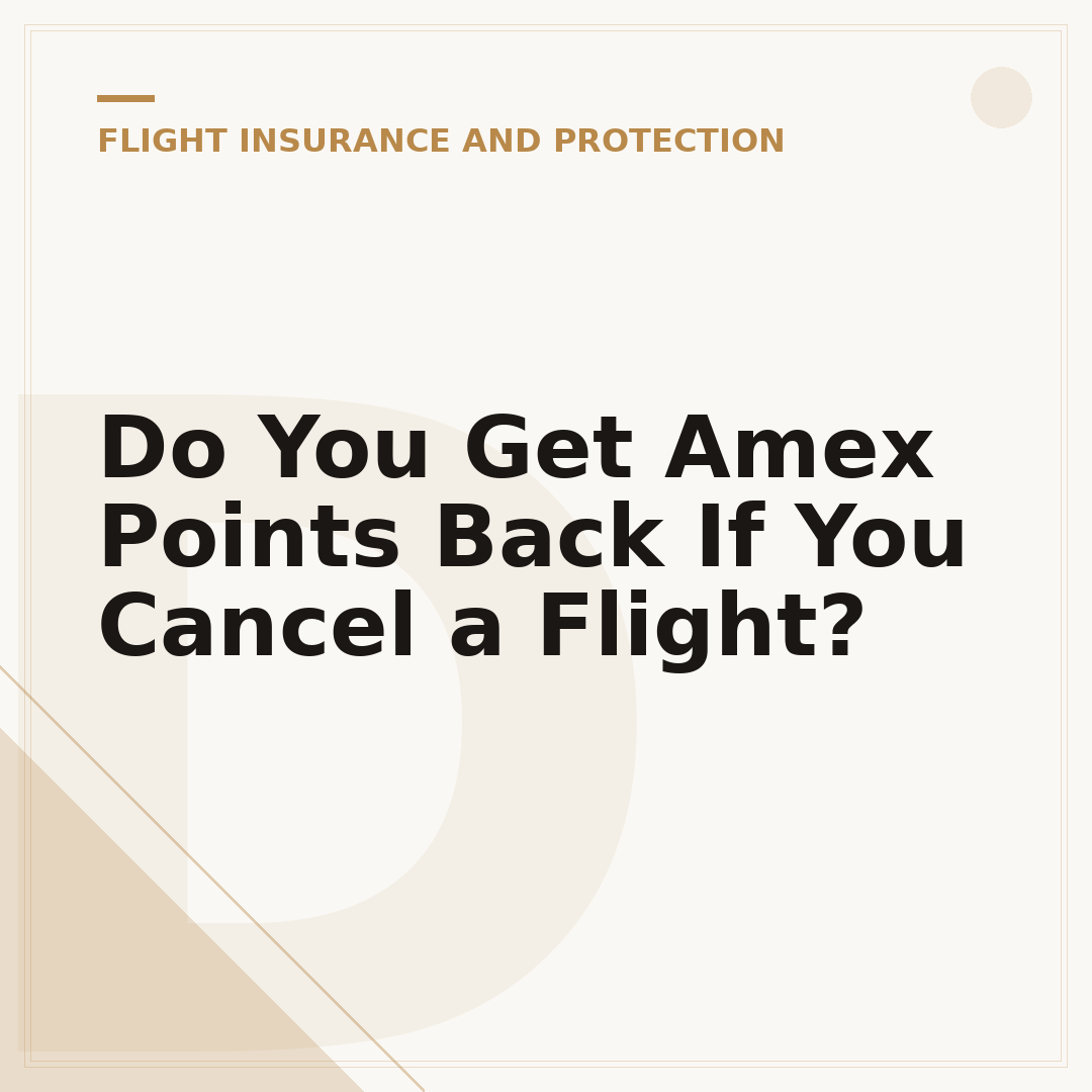 Do You Get Amex Points Back If You Cancel a Flight?
