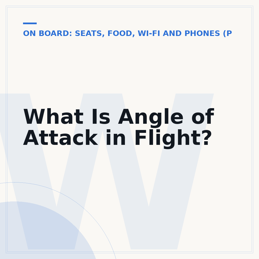 What Is Angle of Attack in Flight?