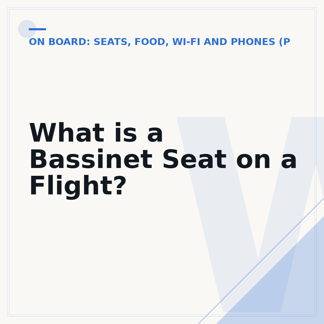 What is a Bassinet Seat on a Flight?