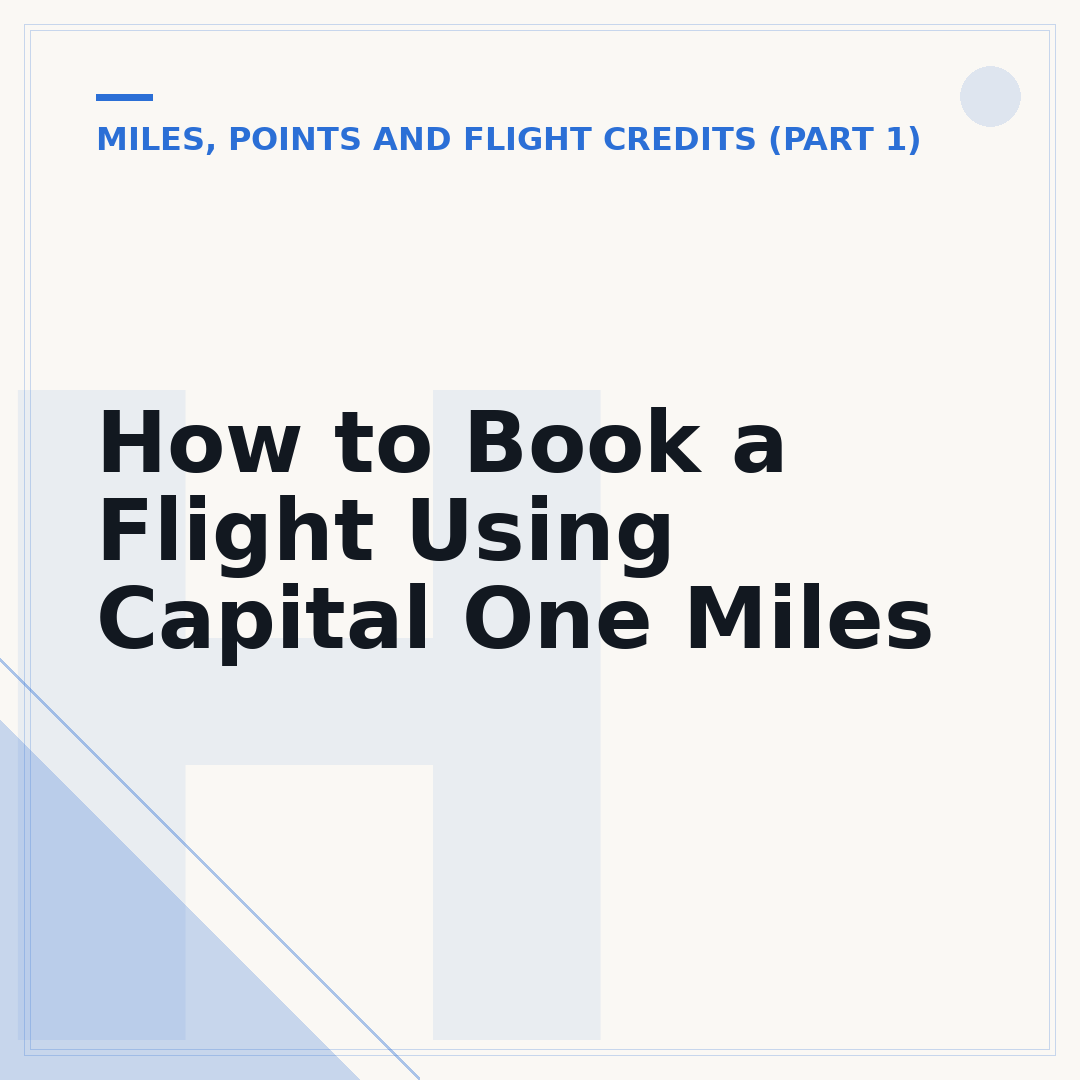 How to Book a Flight Using Capital One Miles