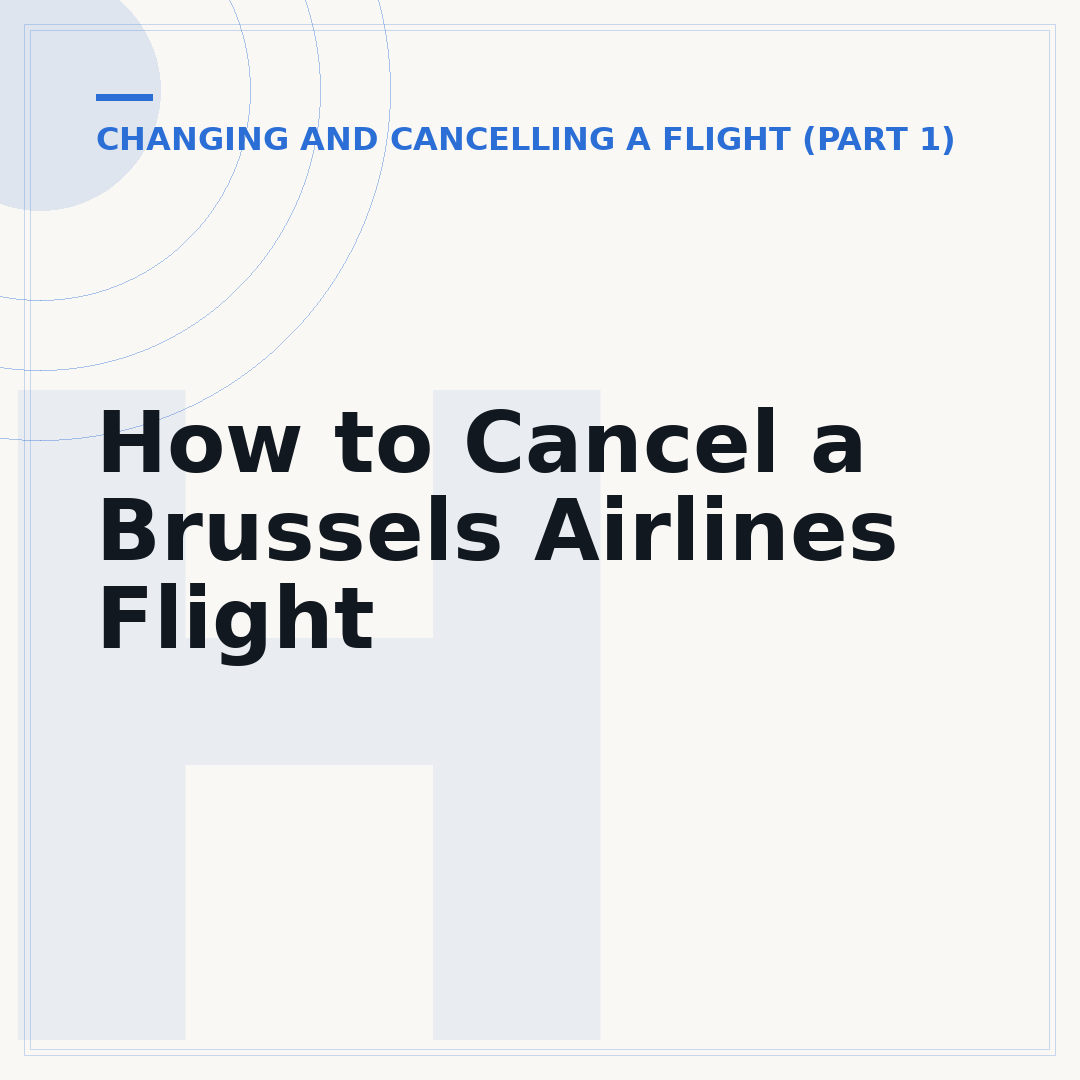 How to Cancel a Brussels Airlines Flight