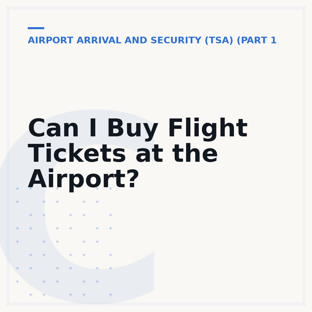 Can I Buy Flight Tickets at the Airport?