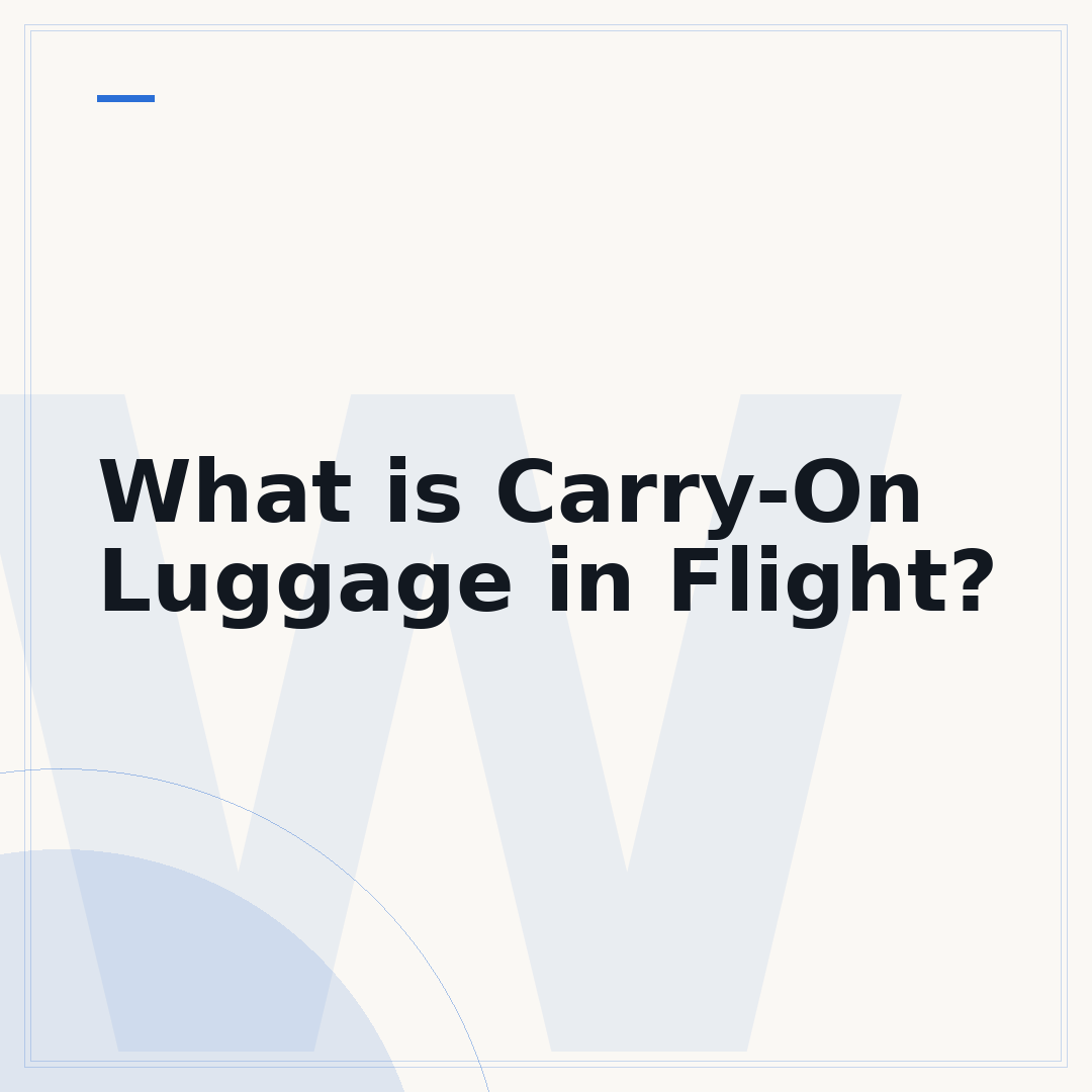 What is Carry-On Luggage in Flight?
