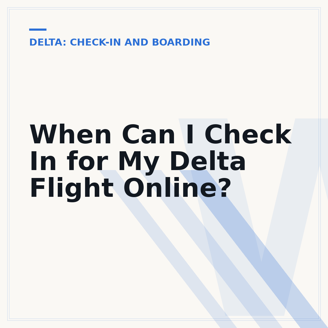 When Can I Check In for My Delta Flight Online?