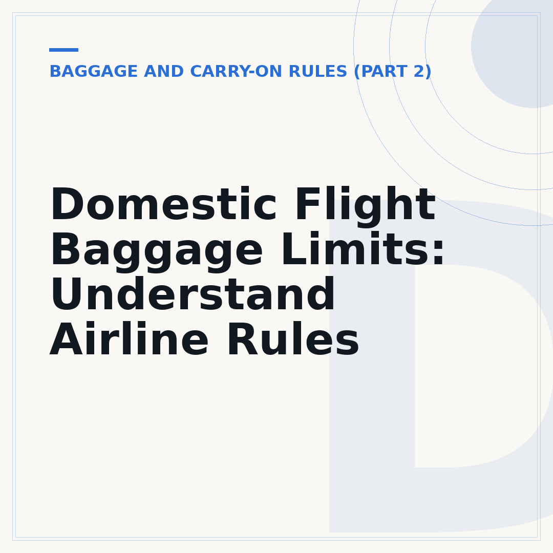 Domestic Flight Baggage Limits: Understand Airline Rules