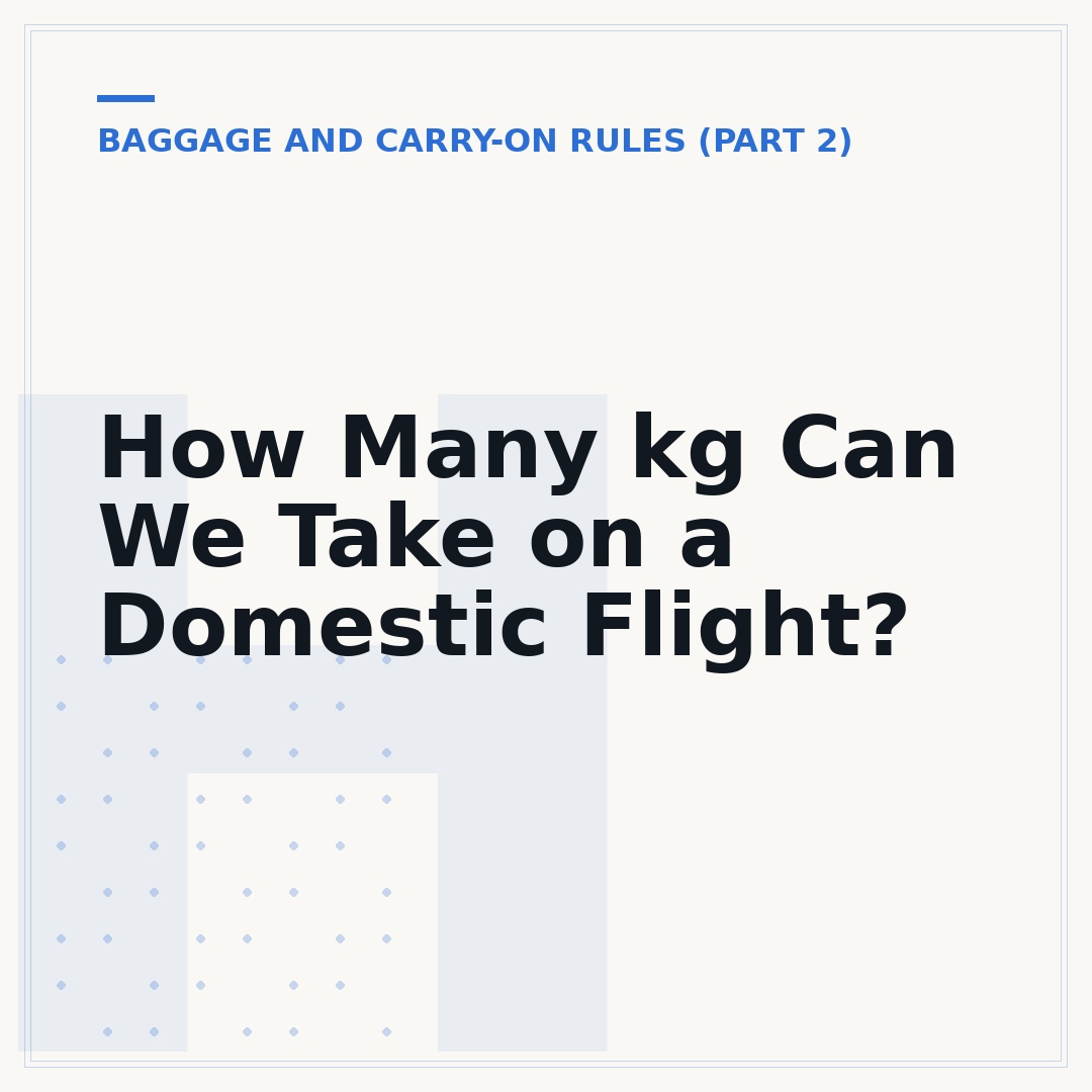 How Many kg Can We Take on a Domestic Flight?