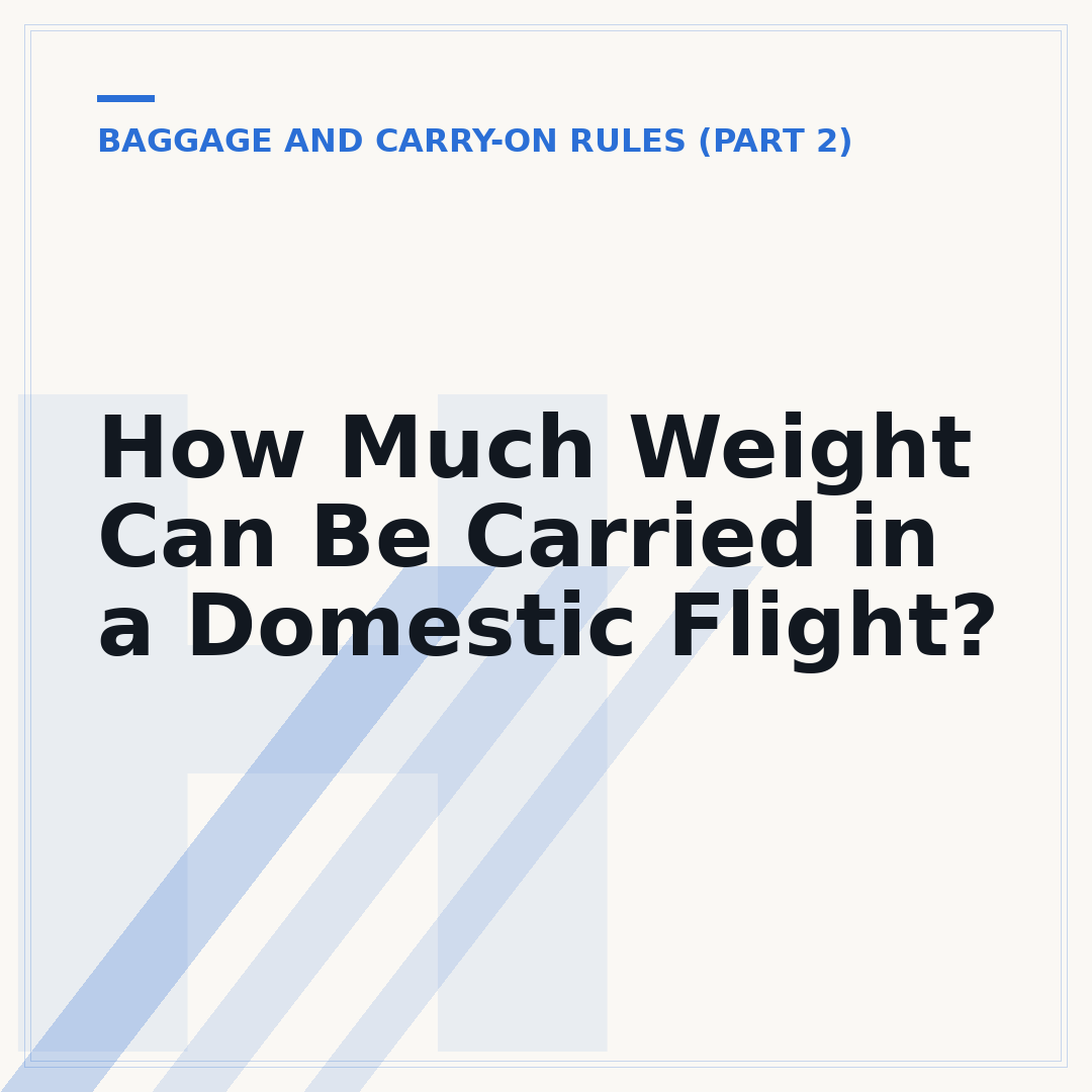 How Much Weight Can Be Carried in a Domestic Flight?