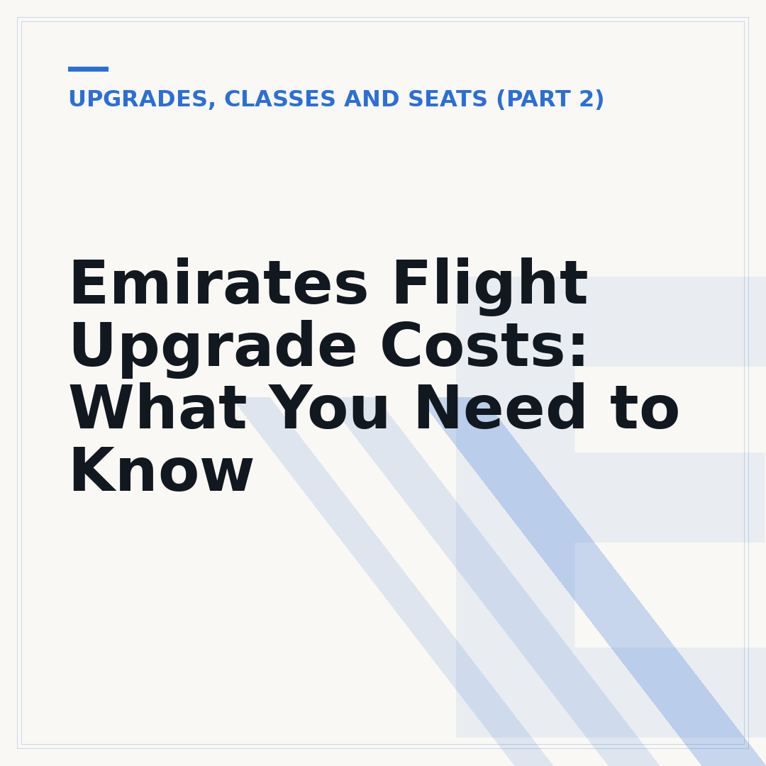 Emirates Flight Upgrade Costs: What You Need to Know