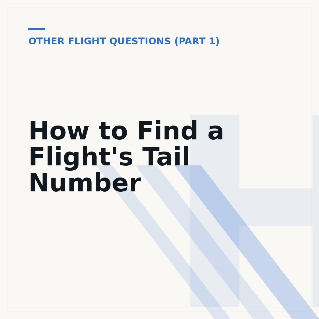 How to Find a Flight's Tail Number