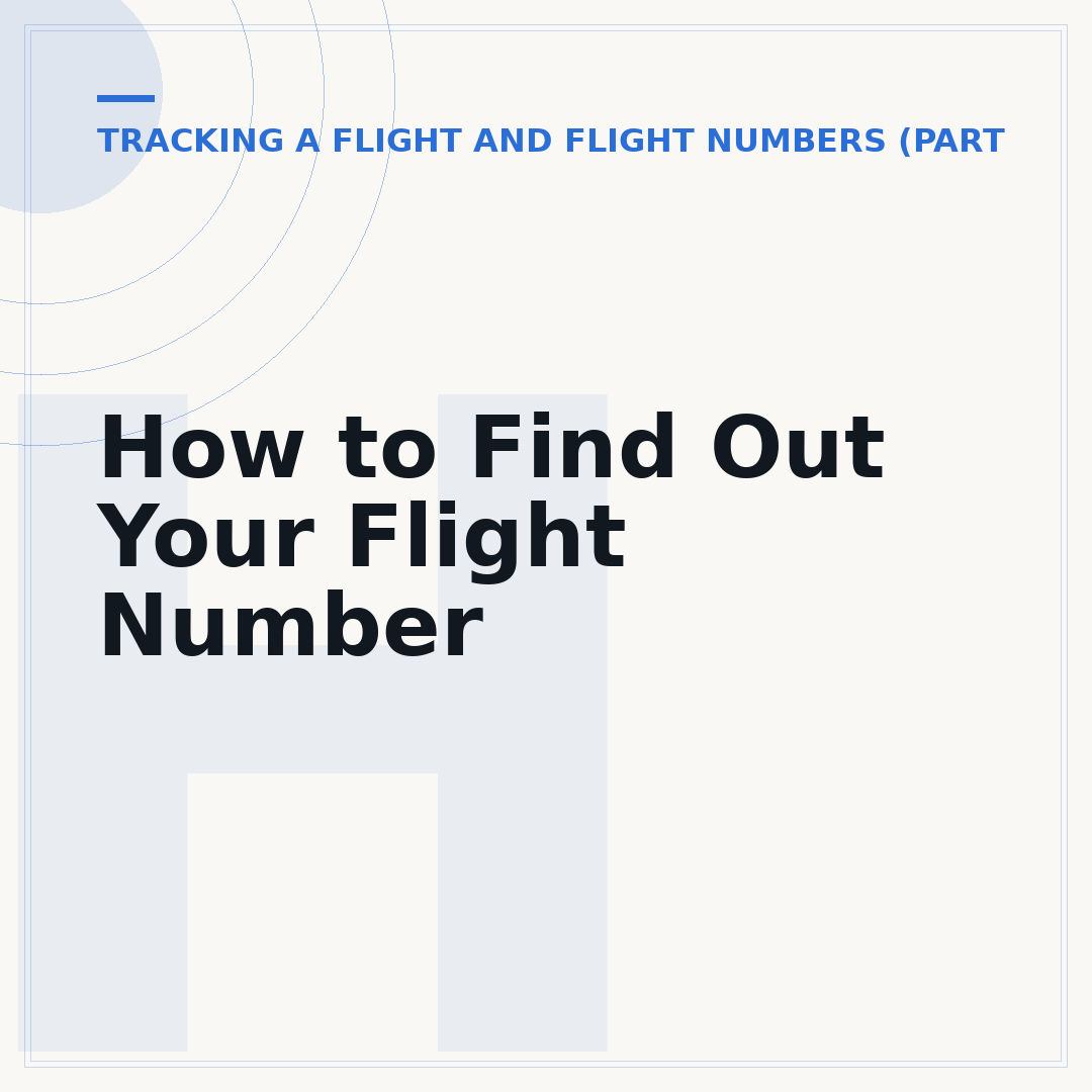 How to Find Out Your Flight Number