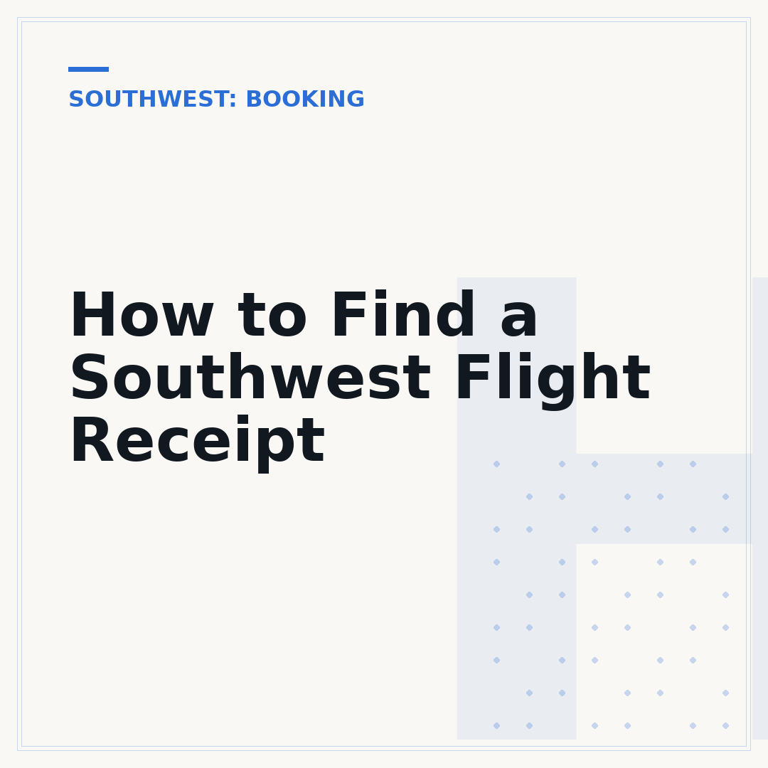 How to Find a Southwest Flight Receipt