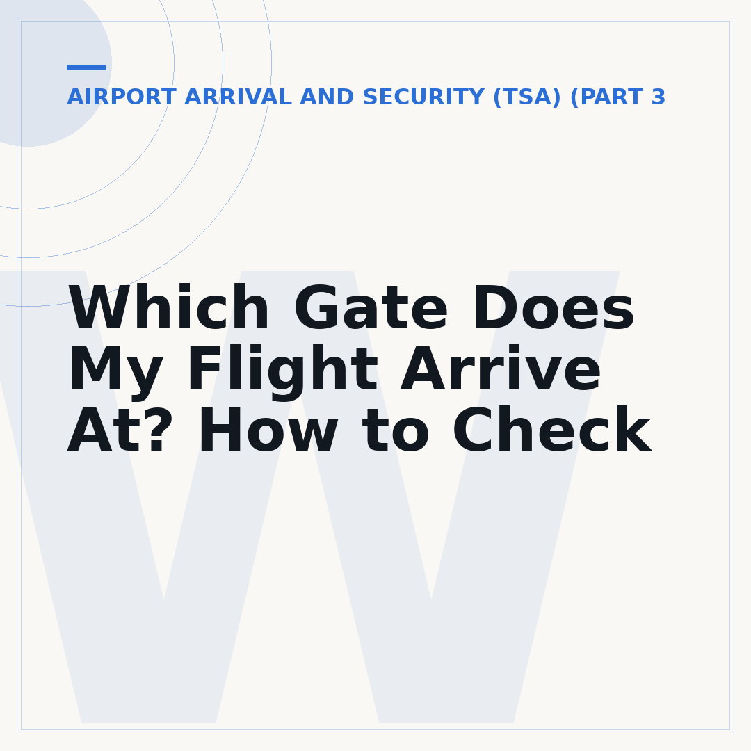 Which Gate Does My Flight Arrive At? How to Check