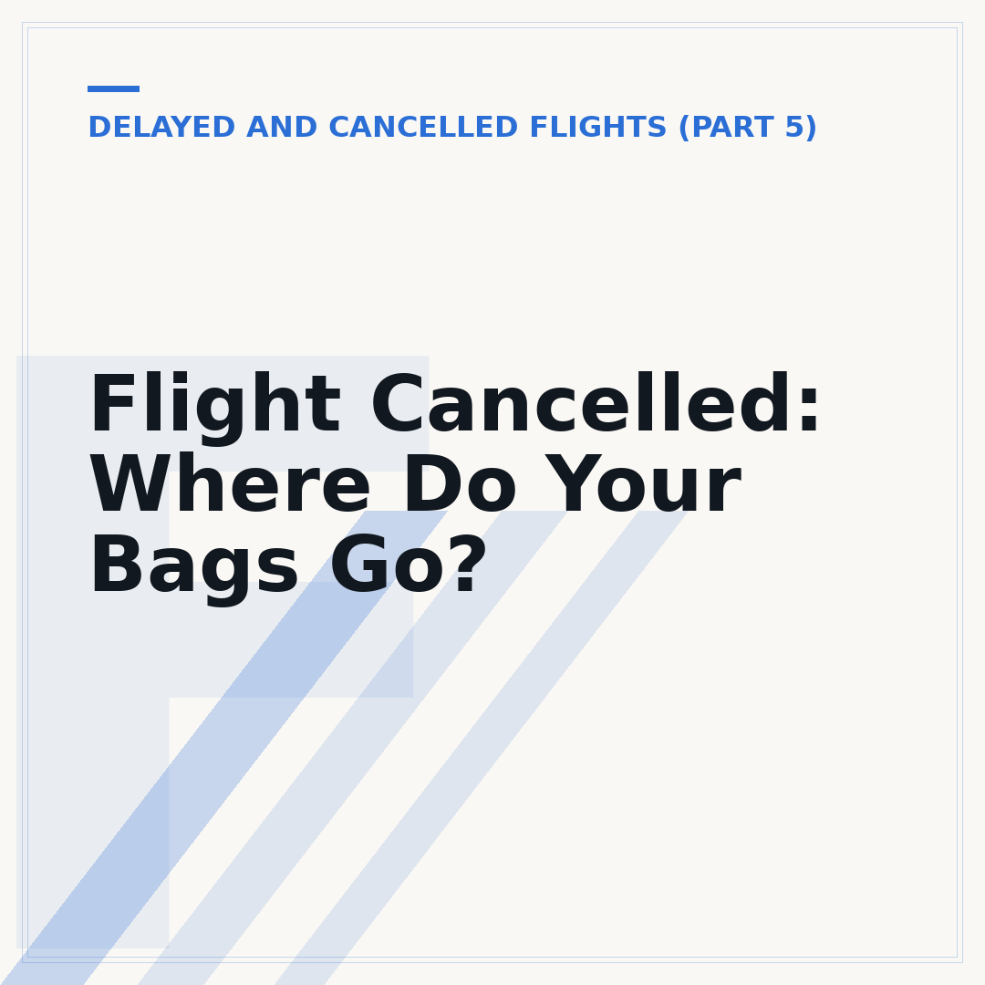 Flight Cancelled: Where Do Your Bags Go?