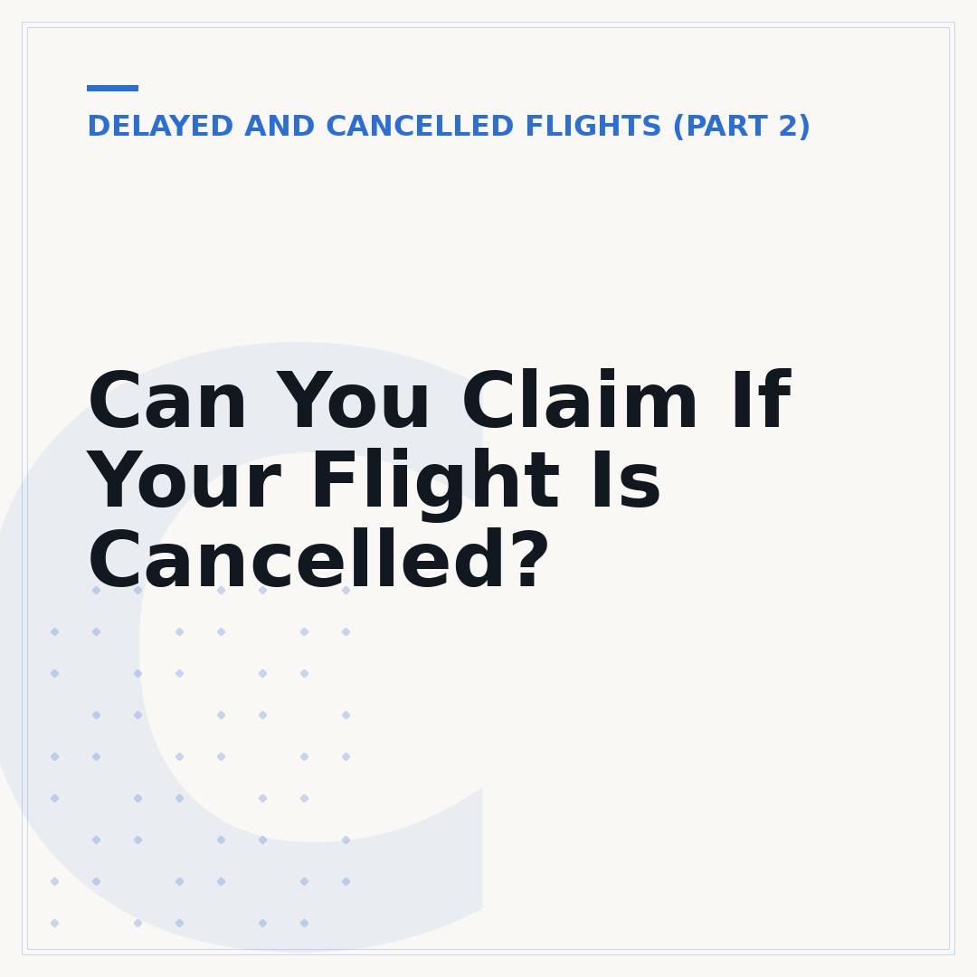 Can You Claim If Your Flight Is Cancelled?