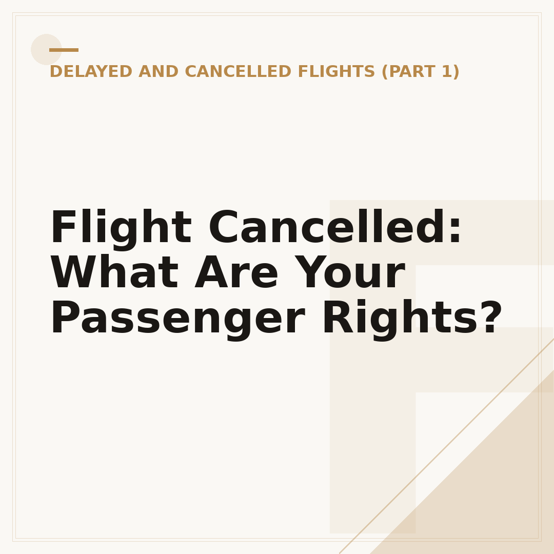 Flight Cancelled: What Are Your Passenger Rights?