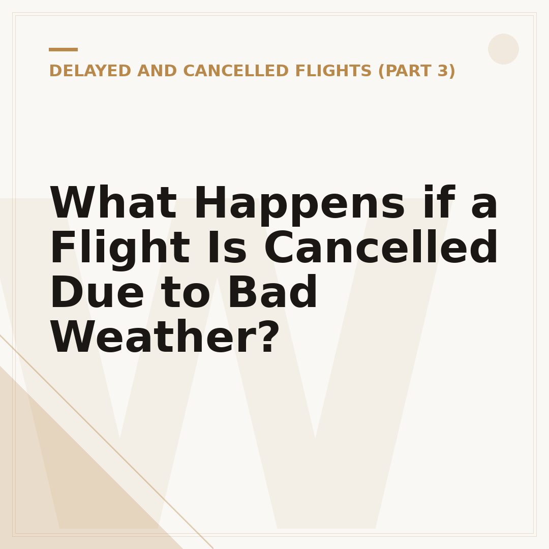 What Happens if a Flight Is Cancelled Due to Bad Weather?