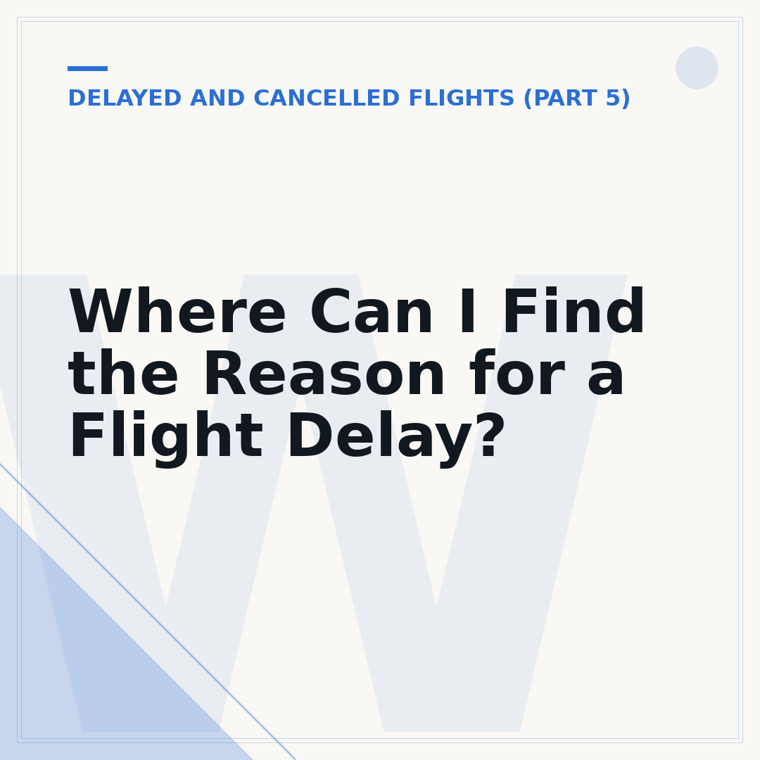 Where Can I Find the Reason for a Flight Delay?
