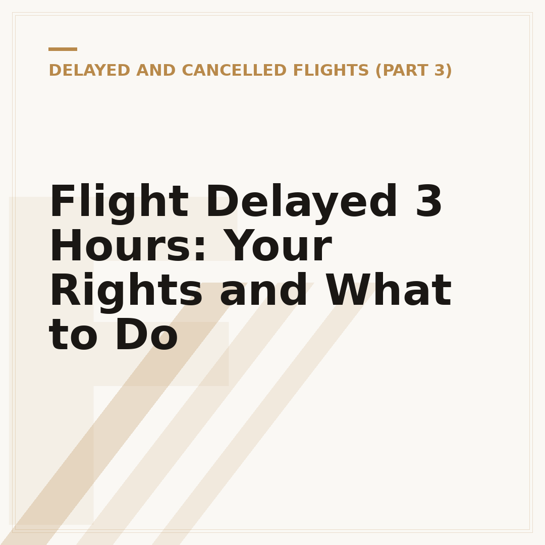 Flight Delayed 3 Hours: Your Rights and What to Do