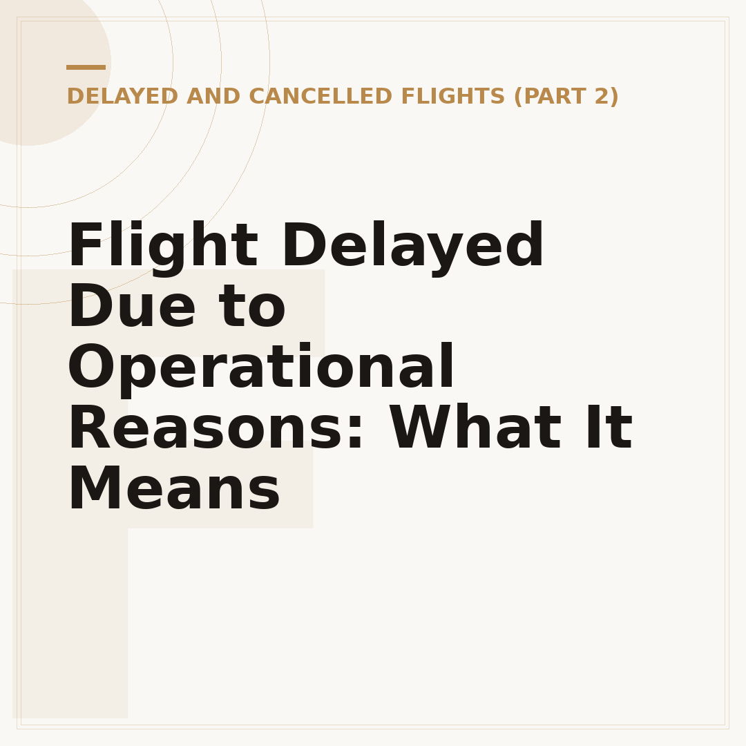 Flight Delayed Due to Operational Reasons: What It Means