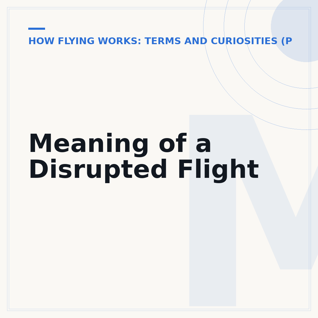 Meaning of a Disrupted Flight
