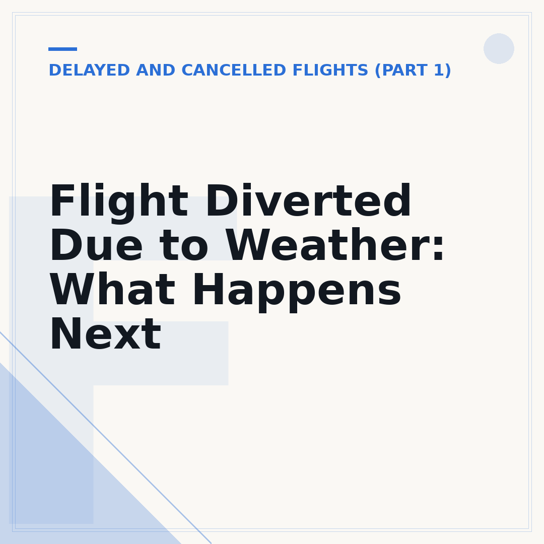 Flight Diverted Due to Weather: What Happens Next