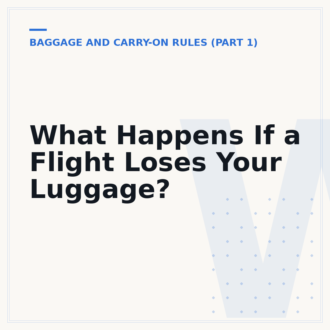 What Happens If a Flight Loses Your Luggage?