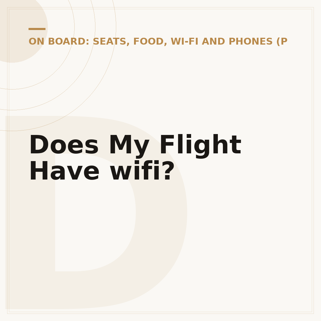 Does My Flight Have wifi?
