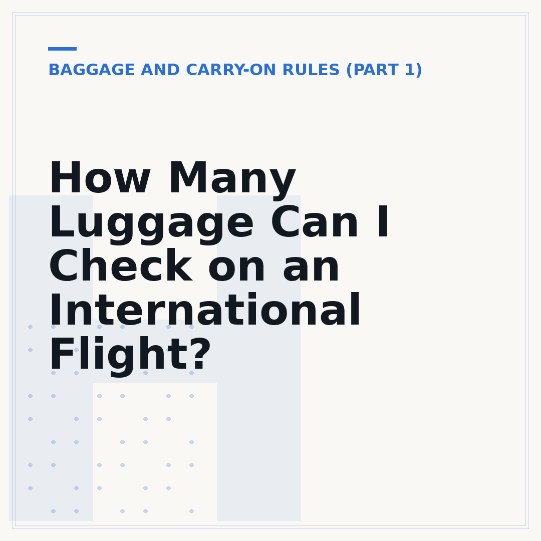How Many Luggage Can I Check on an International Flight?