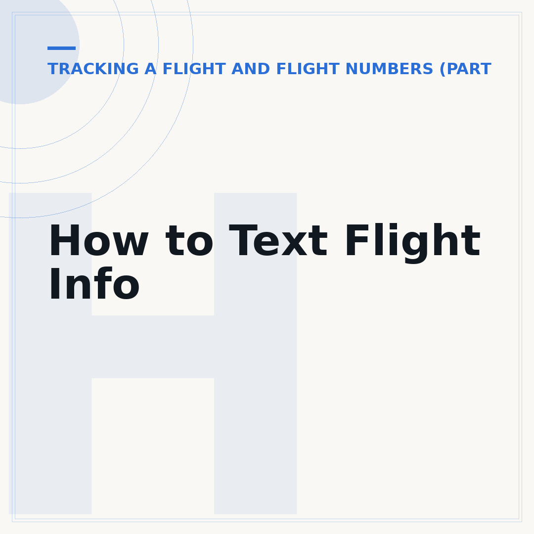 How to Text Flight Info