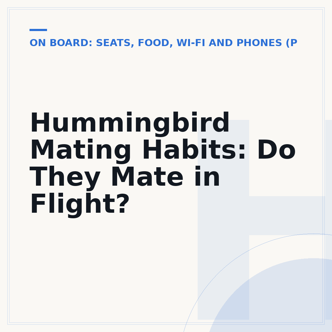 Hummingbird Mating Habits: Do They Mate in Flight?