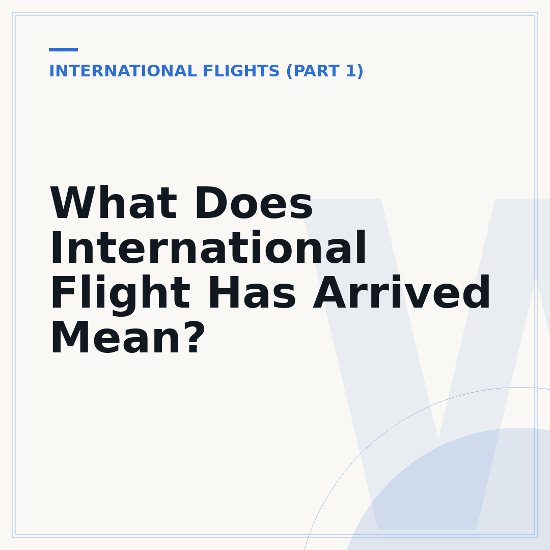 What Does International Flight Has Arrived Mean?