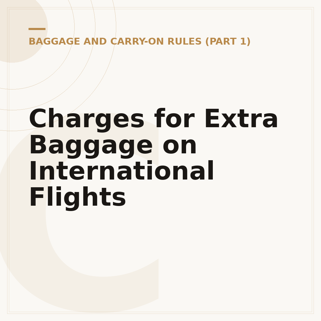 Charges for Extra Baggage on International Flights