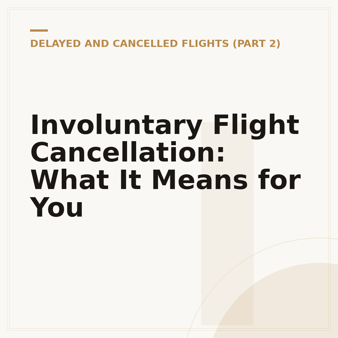 Involuntary Flight Cancellation: What It Means for You
