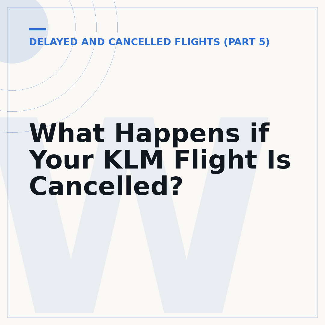 What Happens if Your KLM Flight Is Cancelled?